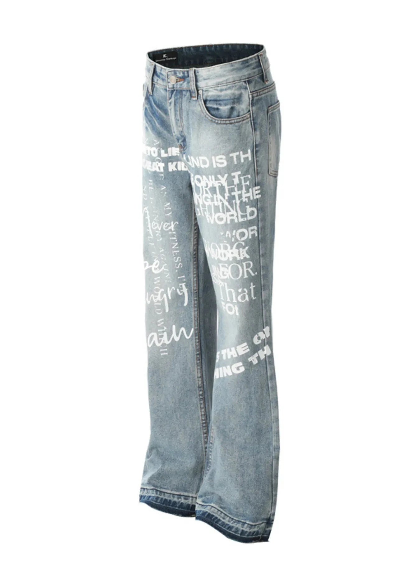 Men's Letter Loose Fit Jeans