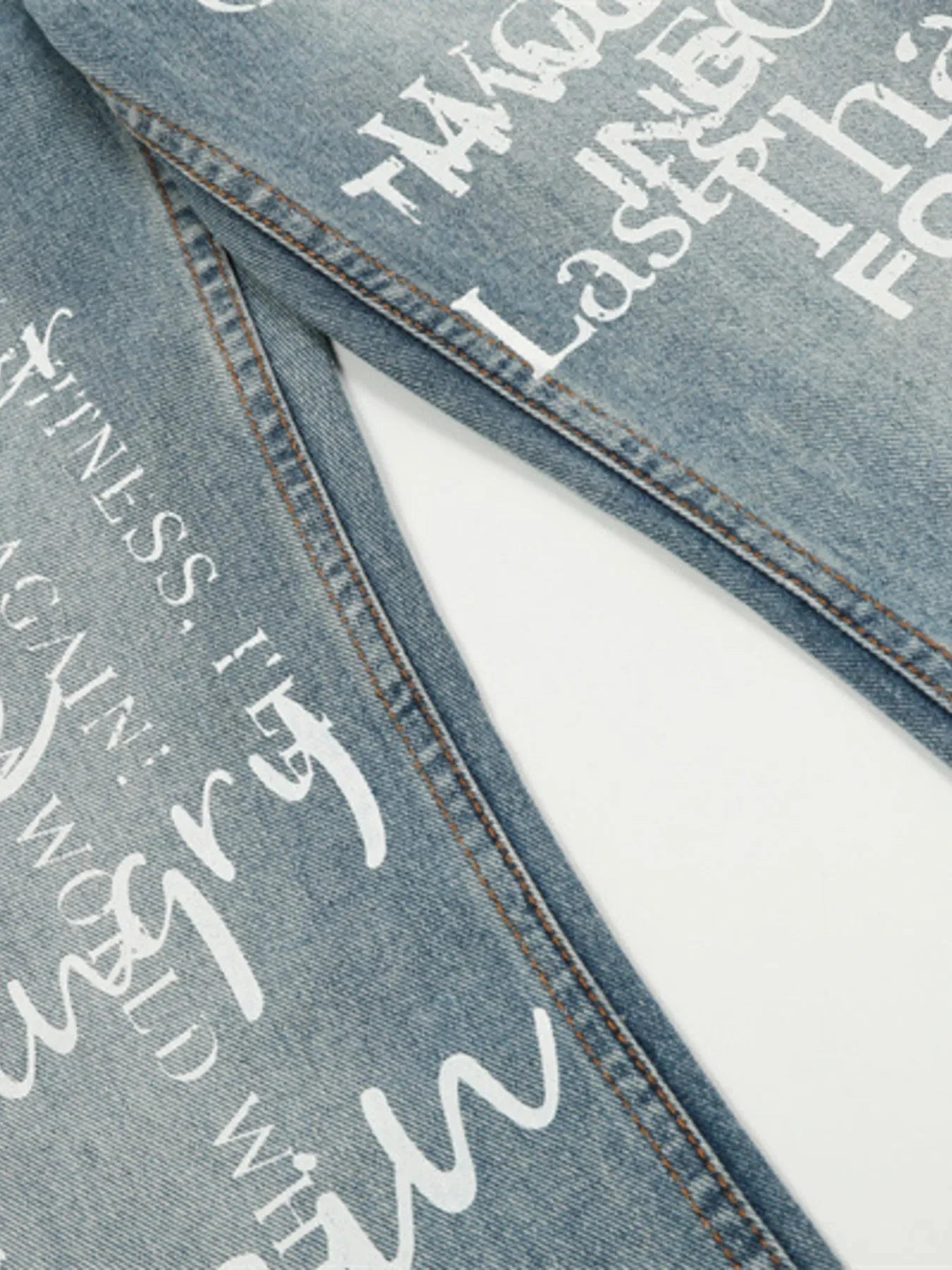 Men's Letter Loose Fit Jeans