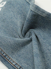 Men's Letter Loose Fit Jeans