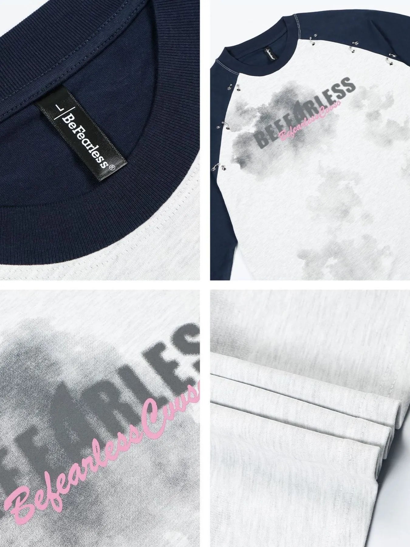 Men's Letter Raglan Long Sleeve T-Shirt