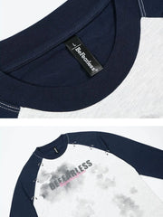 Men's Letter Raglan Long Sleeve T-Shirt