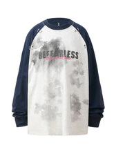 Men's Letter Raglan Long Sleeve T-Shirt Royal Blue / S