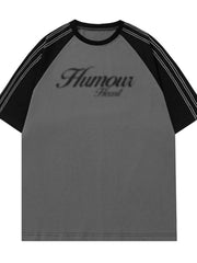 Men‘s Letter Round Neck Half Sleeve T-Shirt