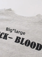 Men's Letter Round Neck Long Sleeve T-Shirt