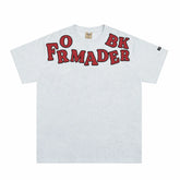 Men's Letter Round Neck Short Sleeve T-Shirt Melange Gray / M