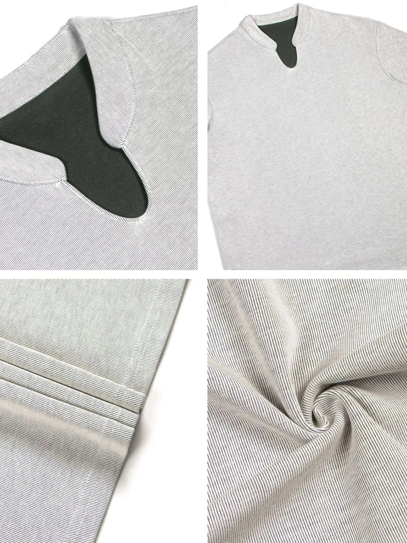 Men's Lightweight Breathable Notched T-Shirt