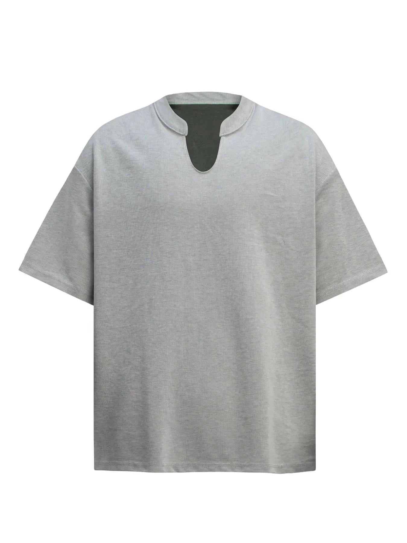 Men's Lightweight Breathable Notched T-Shirt White Gray / S
