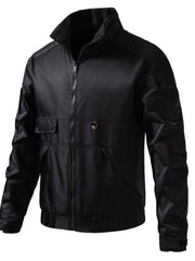 Men's Lightweight Casual Zip Up Jacket Black / M