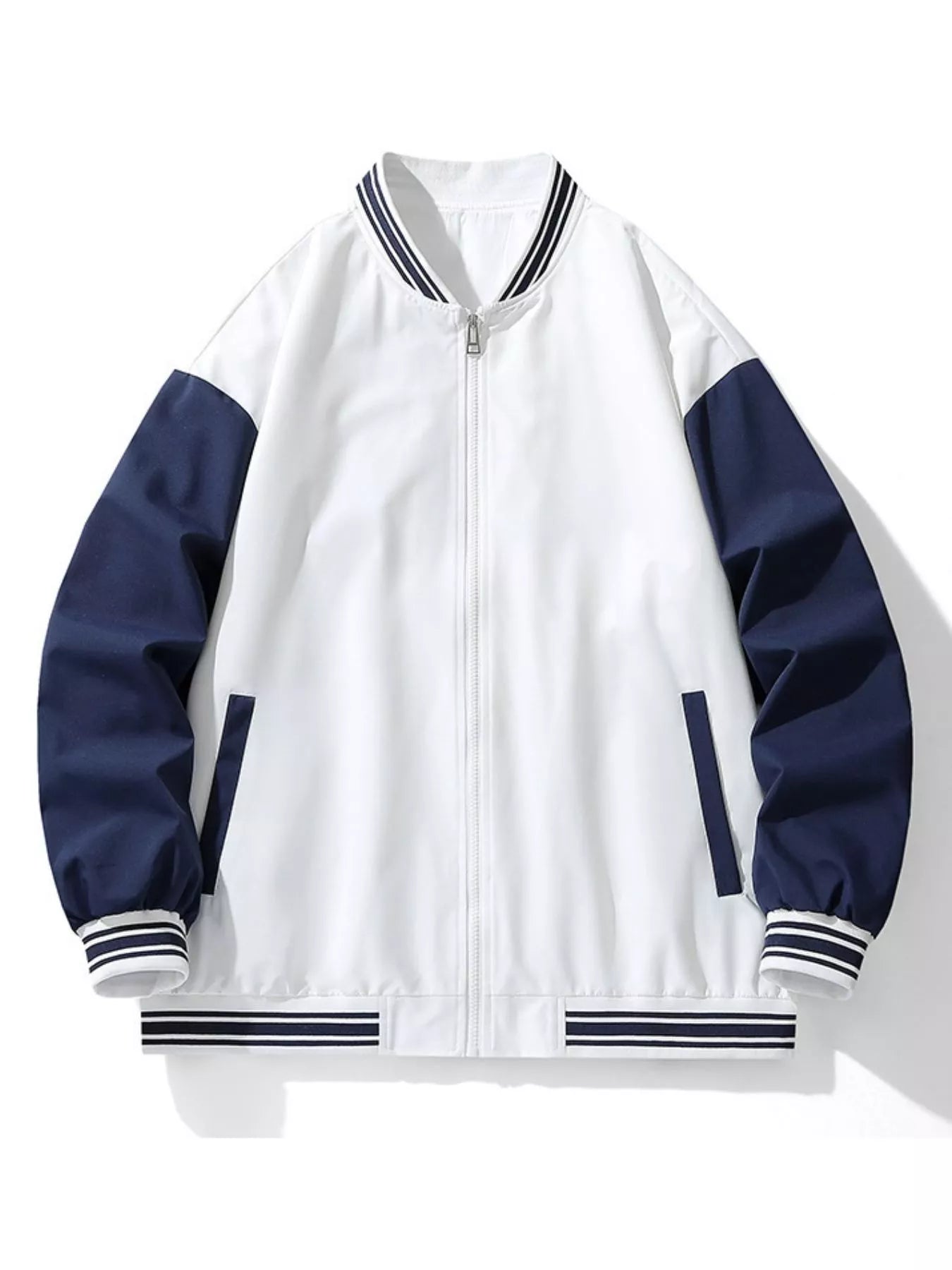 Men's Lightweight Color Block Zip Up Jacket