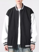 Men's Lightweight Color Block Zip Up Jacket Black / S