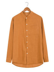 Men's Long Sleeve Button Up Shirt Brown / S