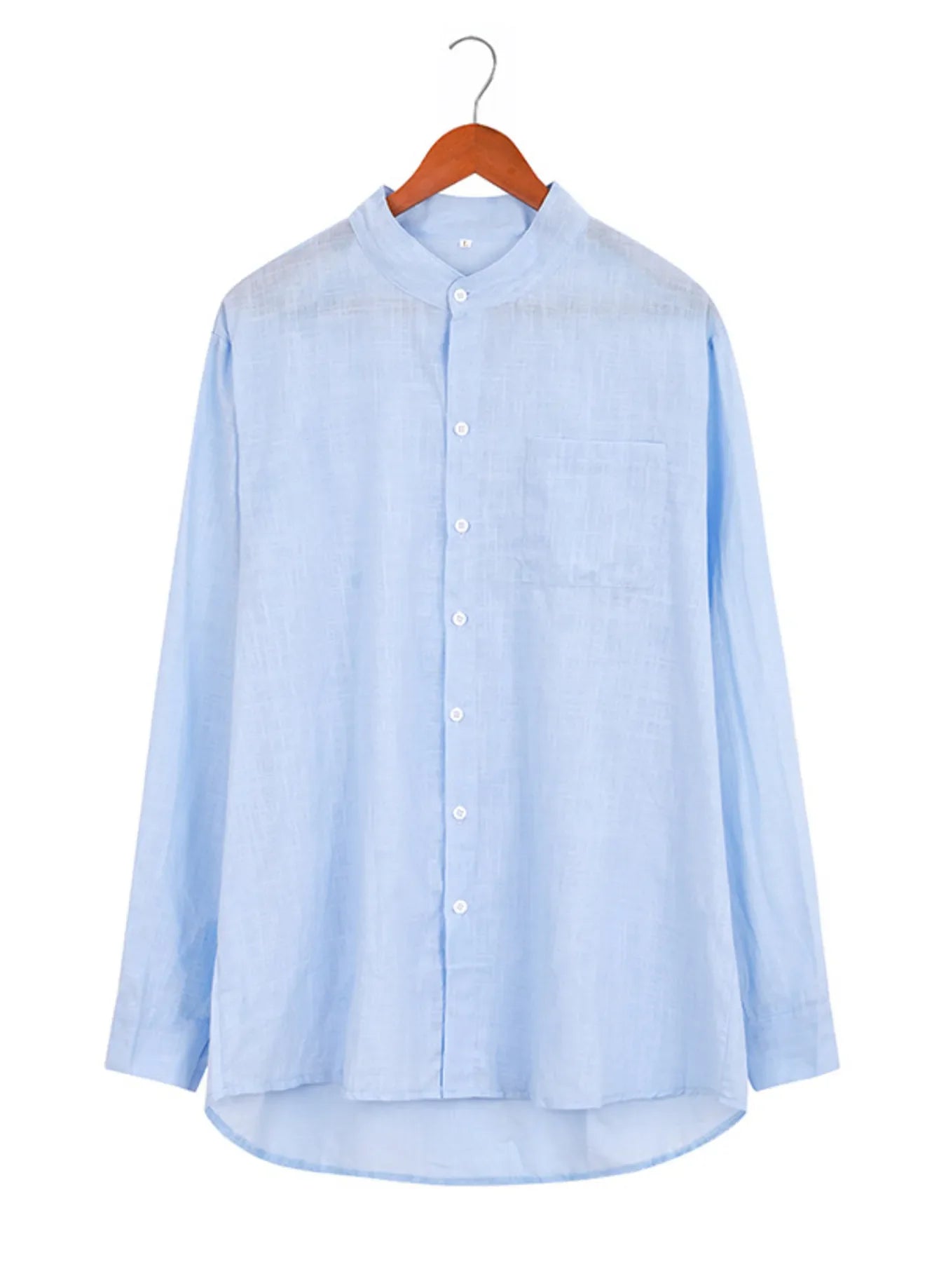 Men's Long Sleeve Button Up Shirt Light Blue / S