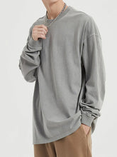 Men's Long Sleeve Oversized T-Shirt Gray / S