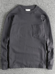 Men's Long Sleeve Pocket T-Shirt Dark Gray / S