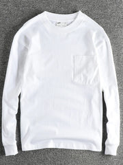 Men's Long Sleeve Pocket T-Shirt White / S