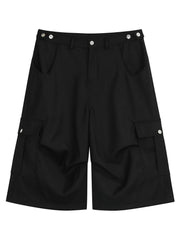 Men's Loose Fit Cargo Shorts Black / S
