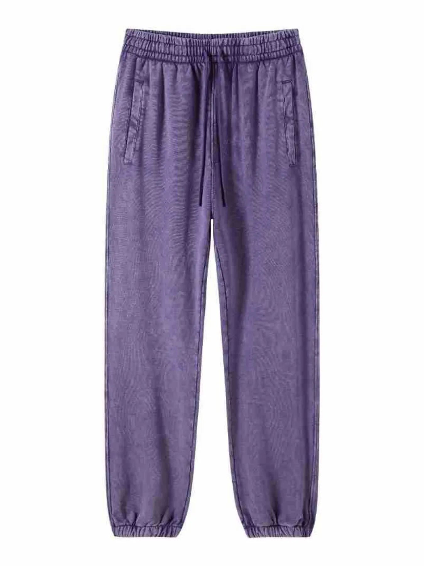 Men's Loose Fit Drawstring Casual Pants Mauve / S