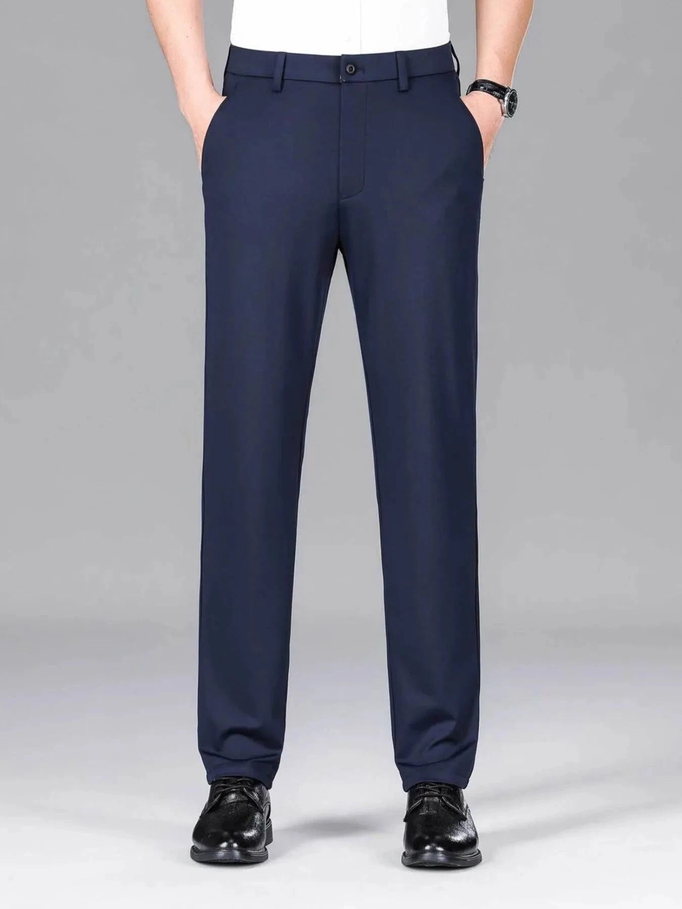 Men's Loose Fit Pants Navy Blue / 29