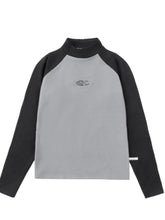 Men's Mock Neck Raglan Sleeve T-Shirt Gray / S