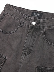 Men's Multi-Pocket Cargo Straight Jeans