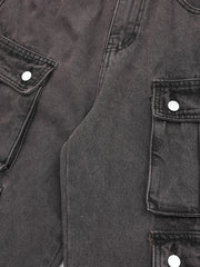 Men's Multi-Pocket Cargo Straight Jeans