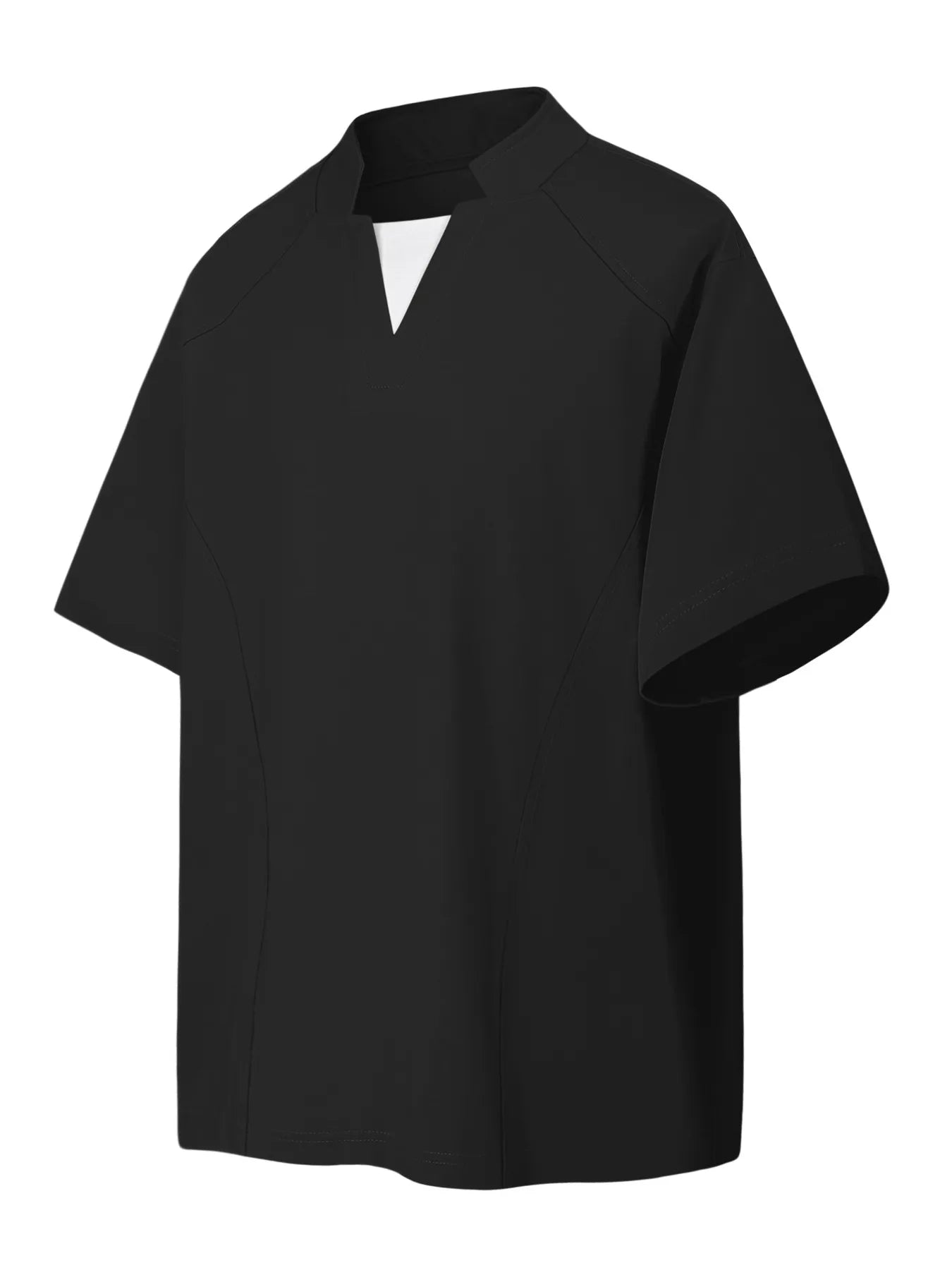 Men's Notched Long Sleeve Top