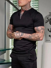 Men's Notched Short Sleeve Active T-Shirt