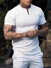 Men's Notched Short Sleeve Active T-Shirt White / S