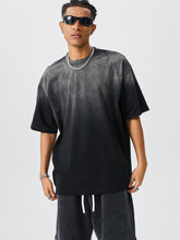 Men's Oversized Gradient Short Sleeve T-Shirt Black / S