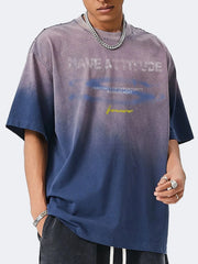 Men's Oversized Round Neck Short Sleeve T-Shirt Baolan / S