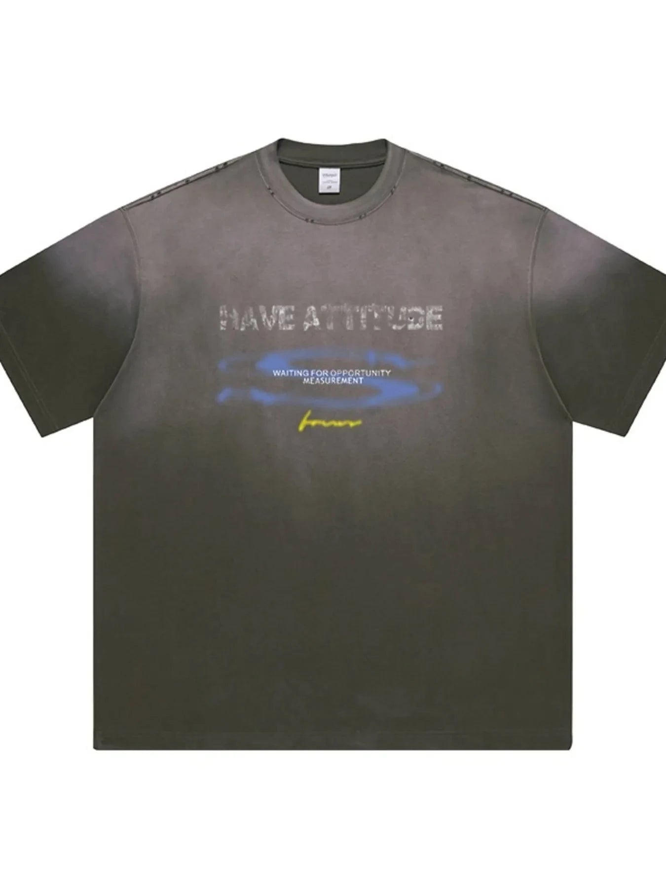 Men's Oversized Round Neck Short Sleeve T-Shirt Iron Gray / S