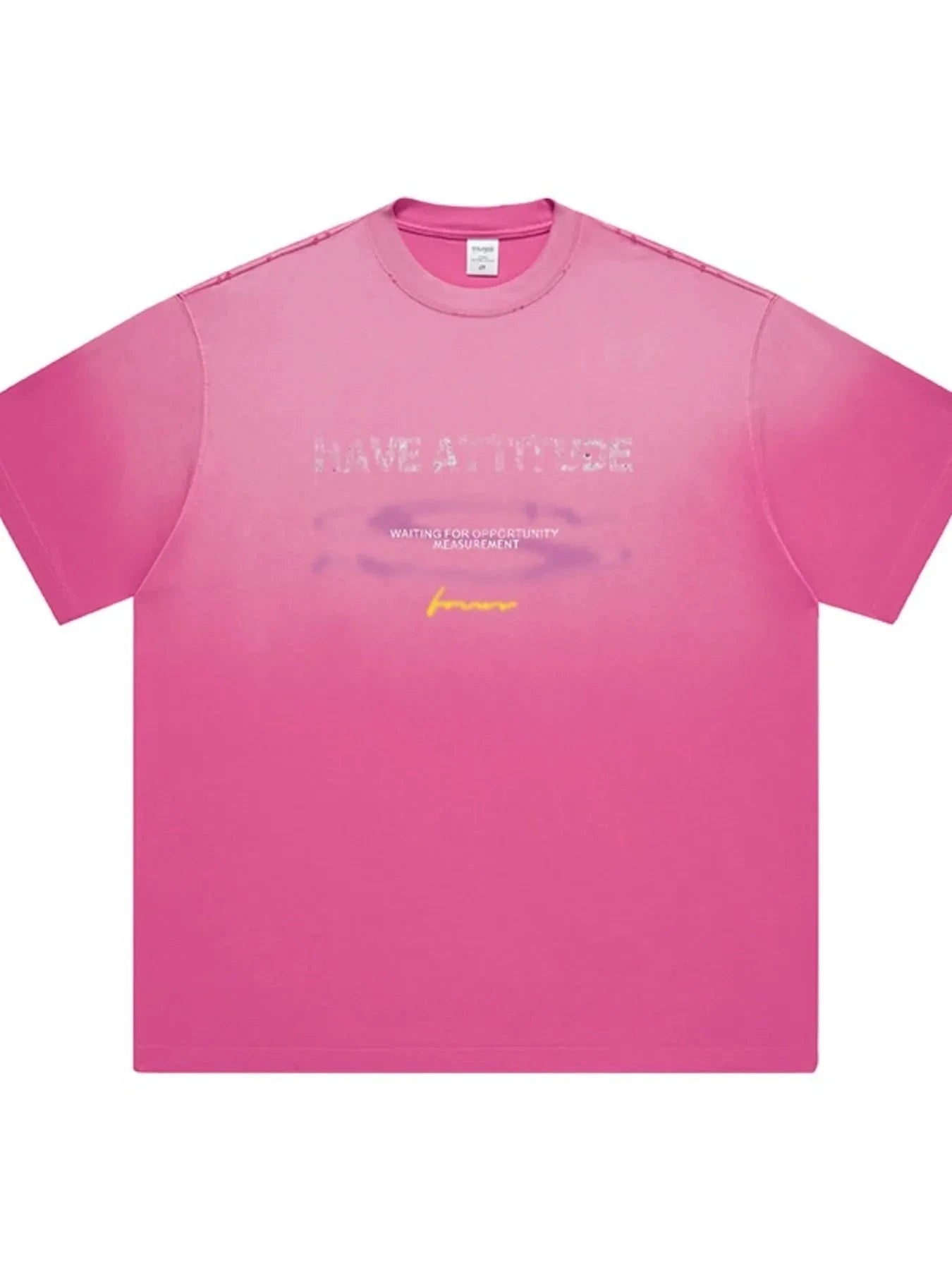 Men's Oversized Round Neck Short Sleeve T-Shirt Rose Red / S