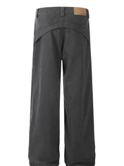 Men's Oversized Wide Leg Jeans with Multiple Pockets