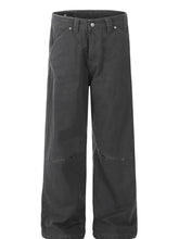 Men's Oversized Wide Leg Jeans with Multiple Pockets Gray / S
