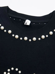 Men's Pearl Detail Round Neck T-Shirt