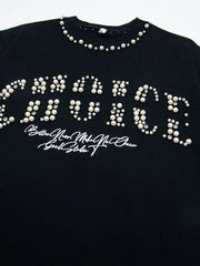 Men's Pearl Detail Round Neck T-Shirt