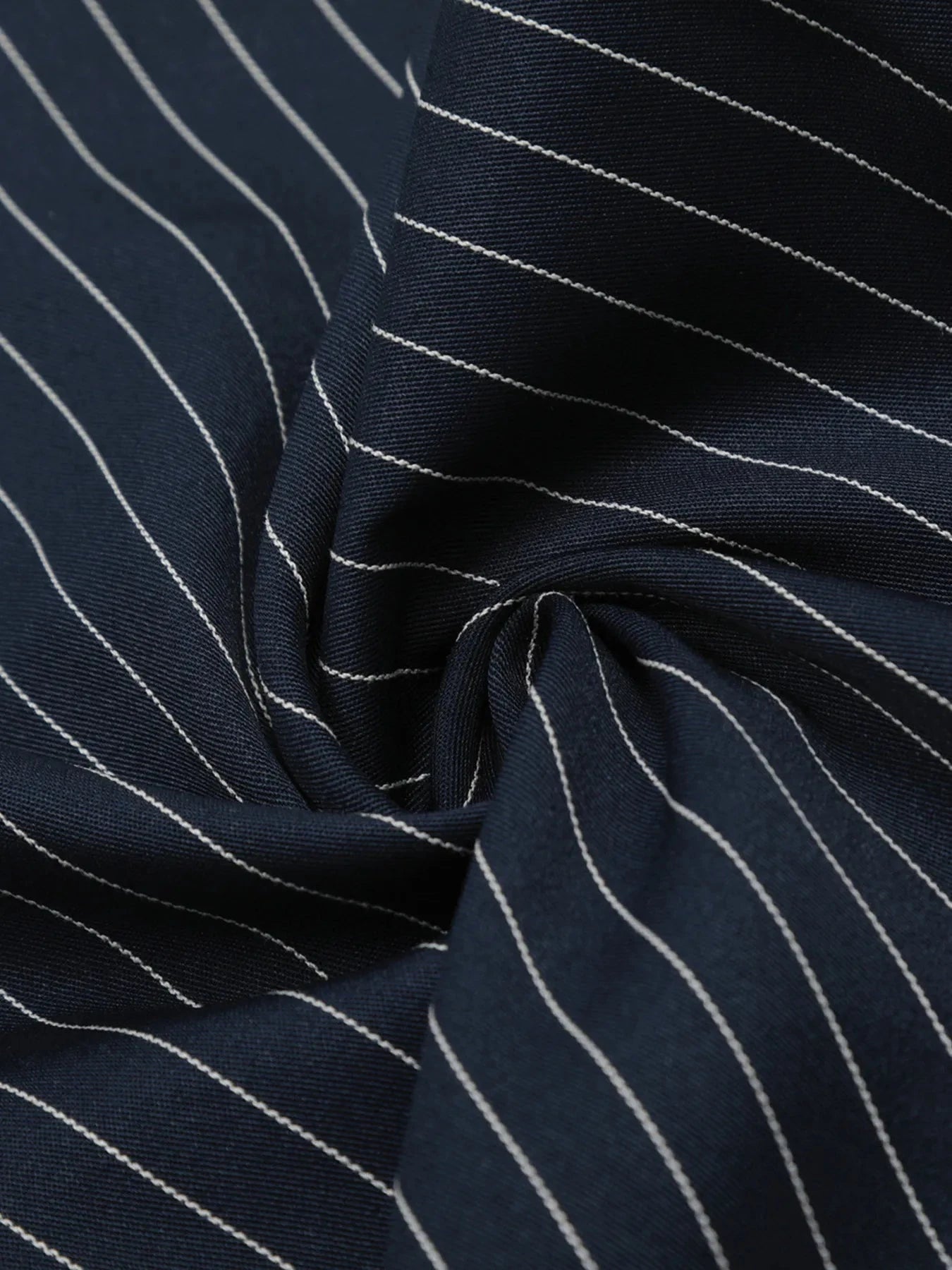 Men's Pinstripe Wide Leg Casual Pants