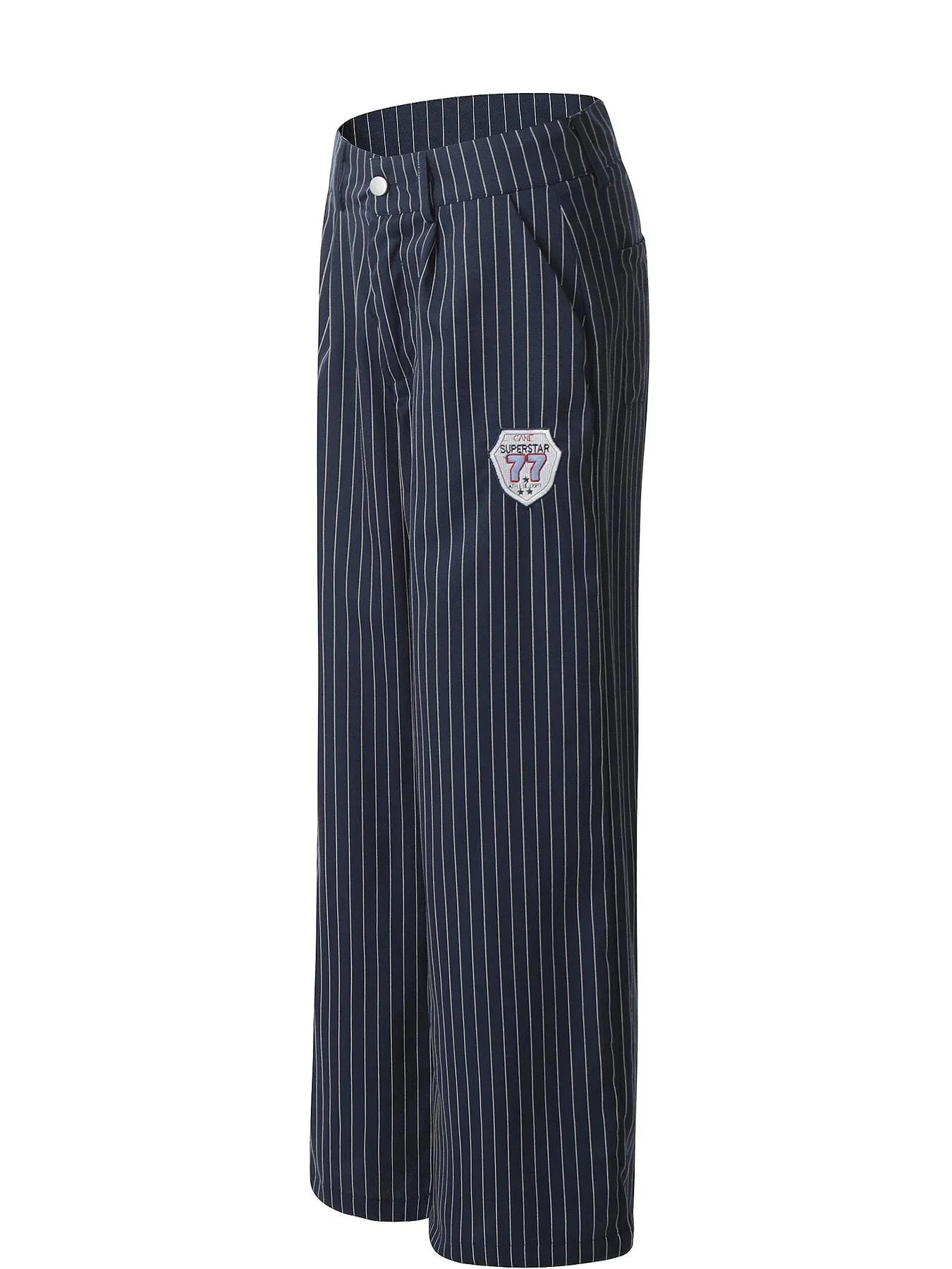 Men's Pinstripe Wide Leg Casual Pants