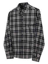 Men's Plaid Button-Down Shirt Blue / M