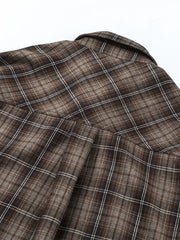 Men's Plaid Button Up Long Sleeve Shirt