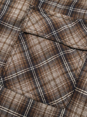 Men's Plaid Button Up Long Sleeve Shirt