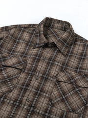 Men's Plaid Button Up Long Sleeve Shirt