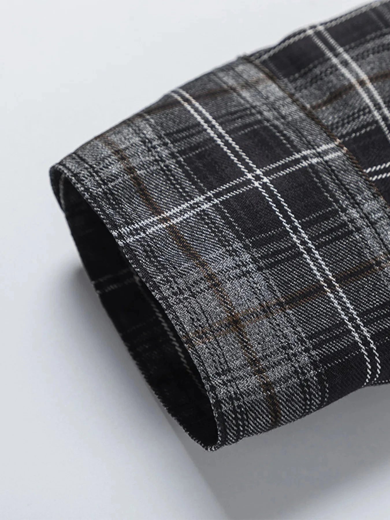 Men's Plaid Button Up Long Sleeve Shirt