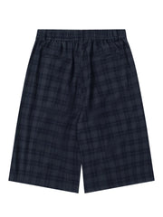Men's Plaid Drawstring Casual Shorts