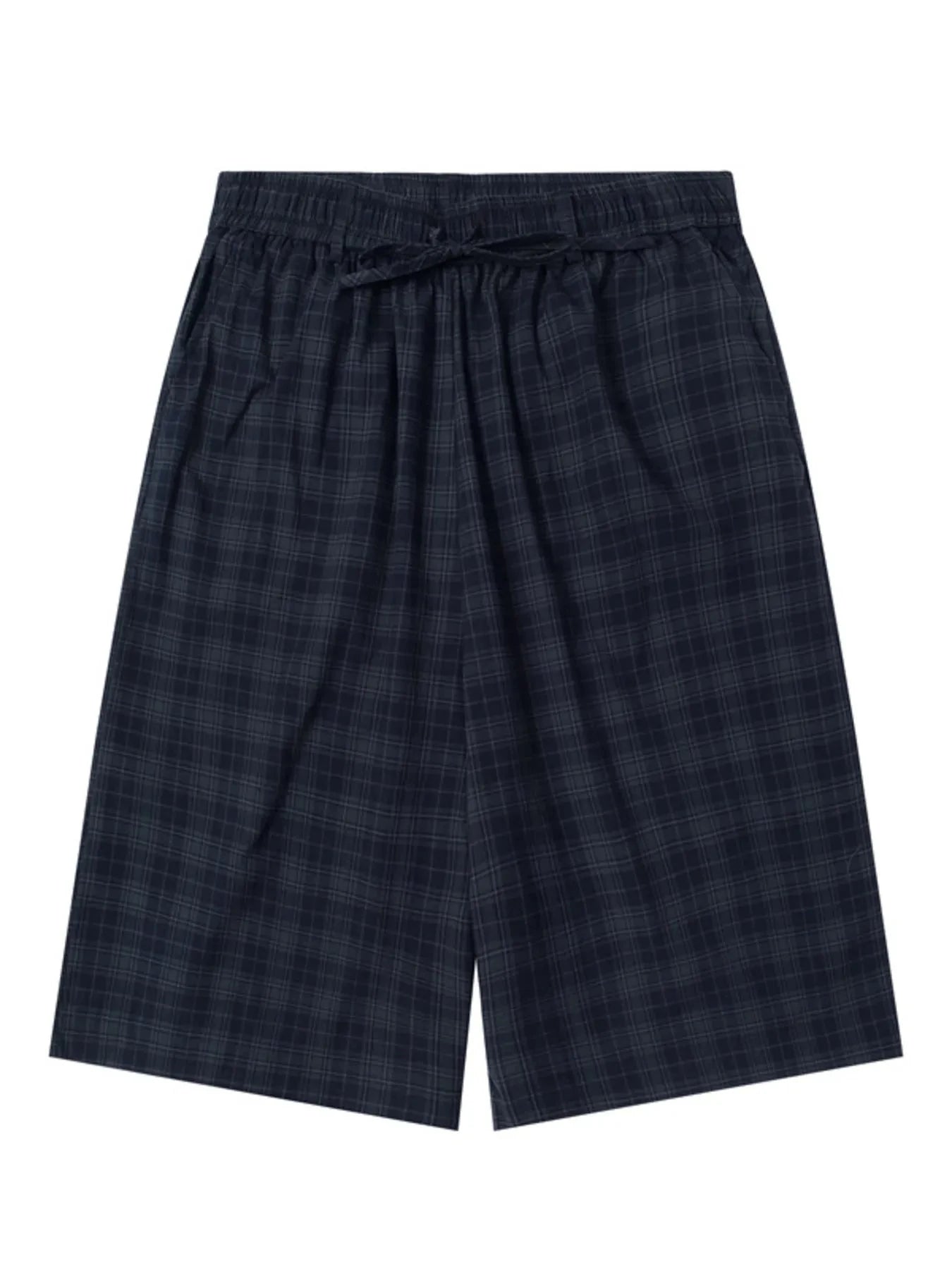Men's Plaid Drawstring Casual Shorts
