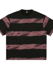 Men's Plus Size Basic style Round Neck Striped T-Shirt