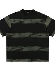 Men's Plus Size Basic style Round Neck Striped T-Shirt