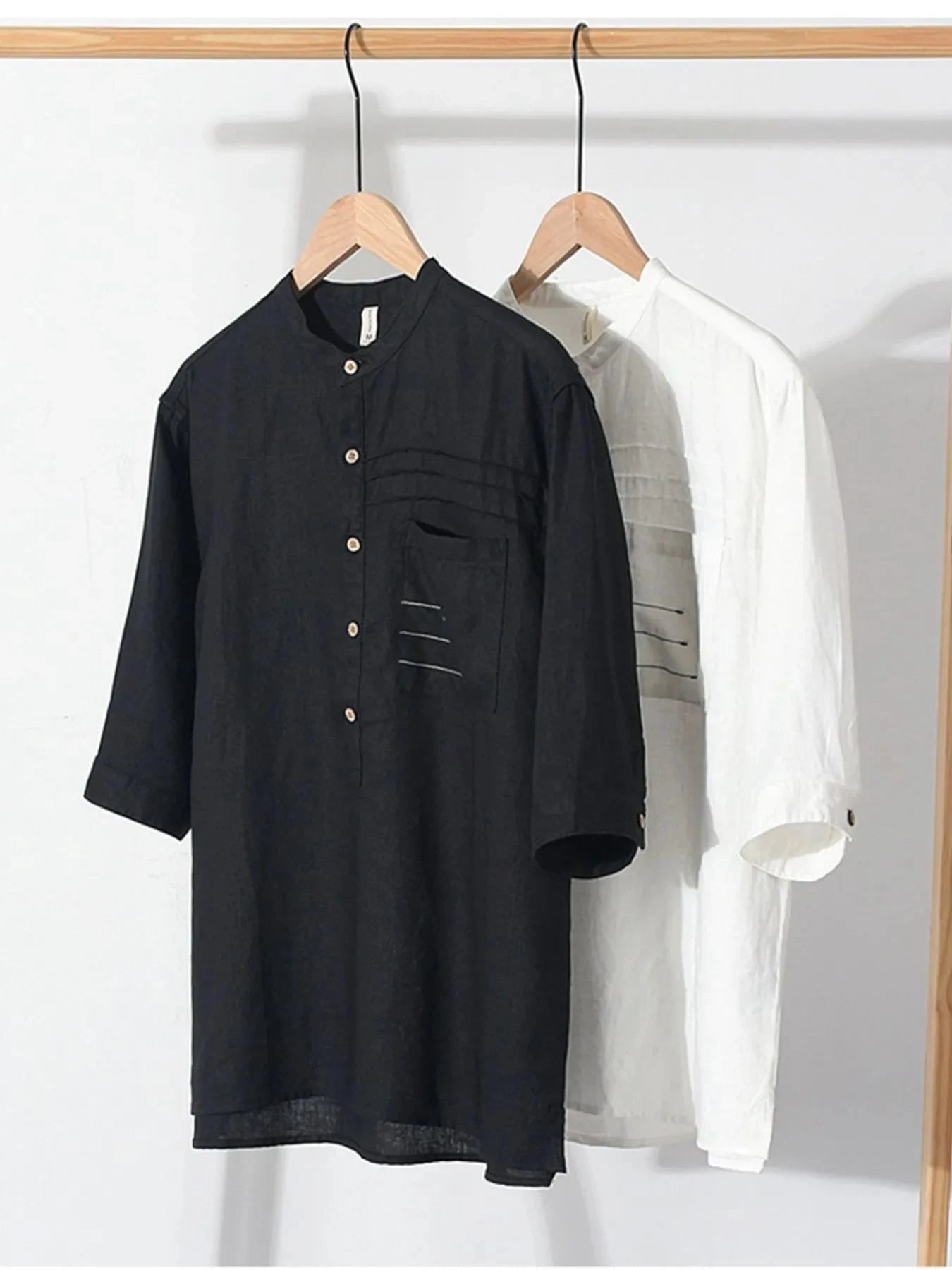 Men's Plus Size Button Detail Half Sleeve Shirt
