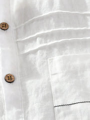 Men's Plus Size Button Detail Half Sleeve Shirt