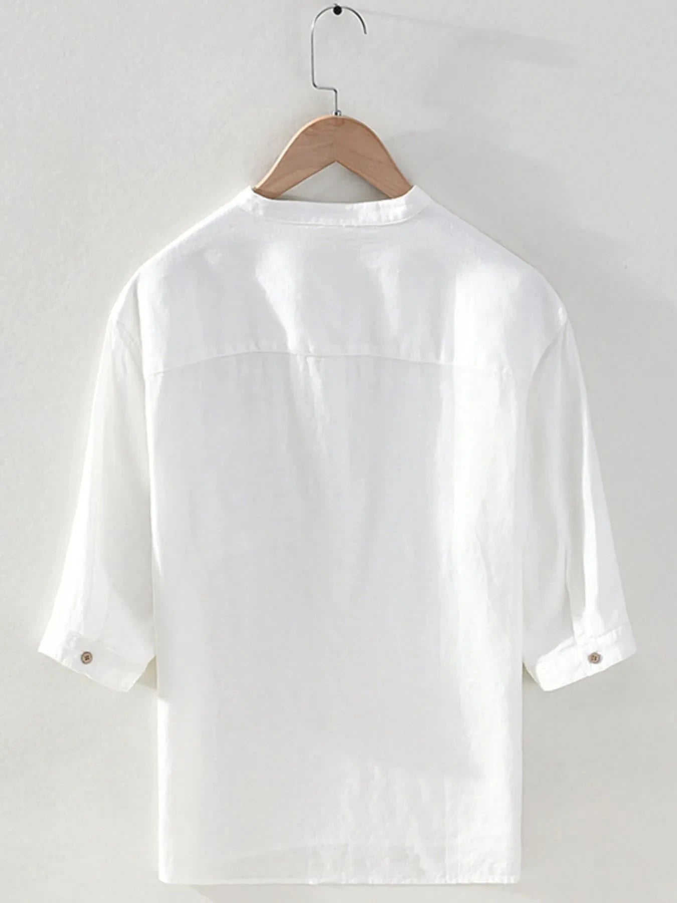 Men's Plus Size Button Detail Half Sleeve Shirt